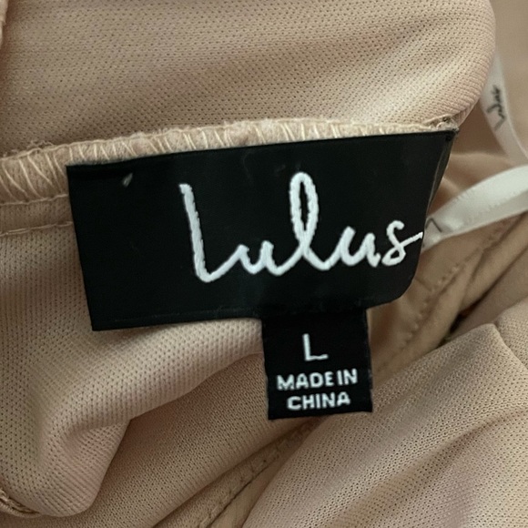 Lulus Champagne Sequin V Neck Empire Waist Maxi Gown Size Large - Picture 14 of 15